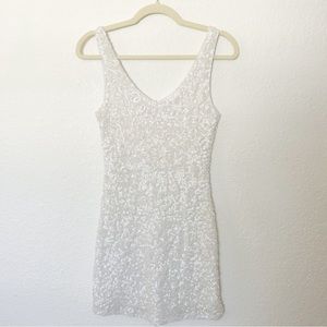 Forever 21 White Sequin Mini Dress
